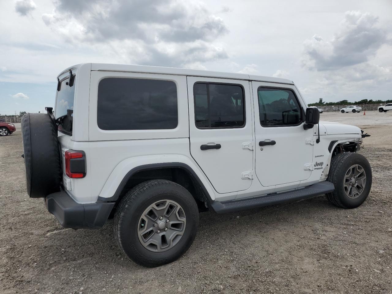 2019 Jeep Wrangler VIN 1C4HJXEG5KW585656 Copart auction photo, front end / minor dent/scratches damage thumbnail 3