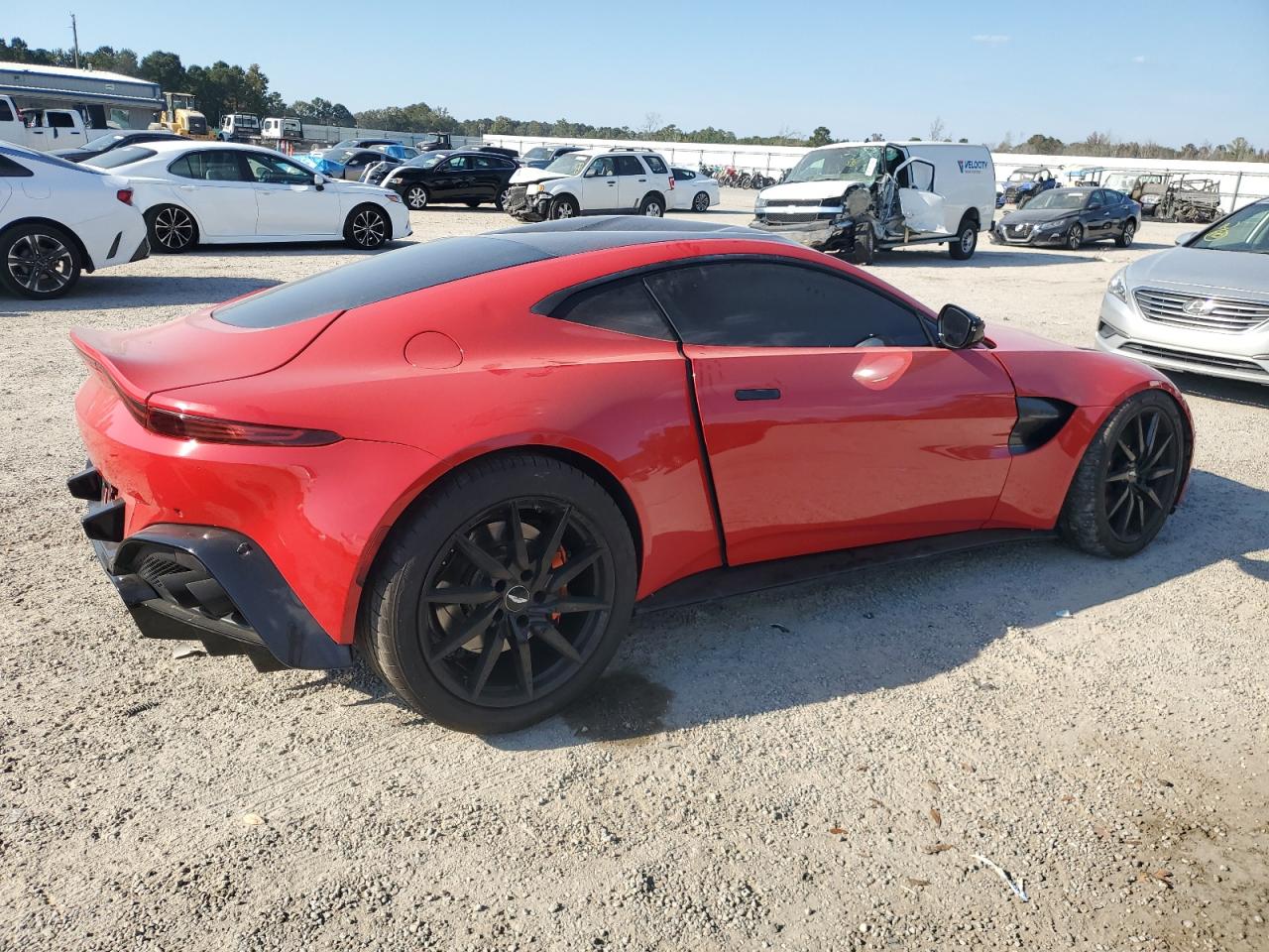 2020 Aston Martin Vantage VIN SCFSMGAWXLGN03122 Copart auction photo, all over damage thumbnail 3