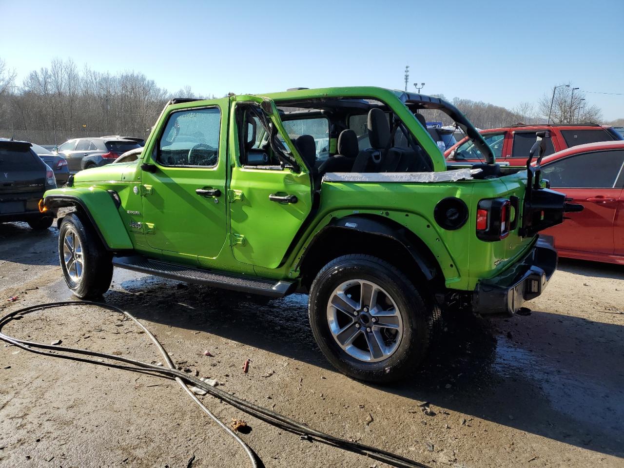 2018 Jeep Wrangler VIN 1C4HJXENXJW250129 Copart auction photo, rollover damage thumbnail 2