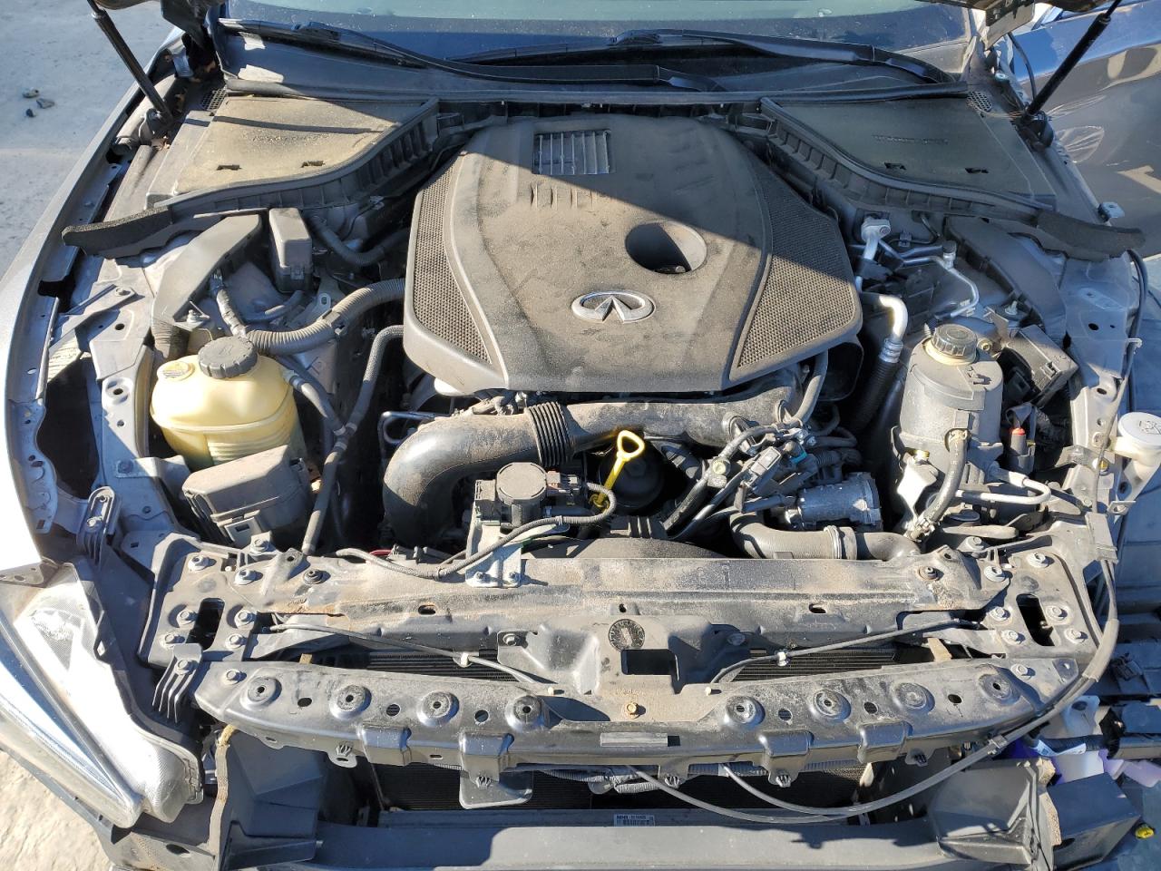 2016 Infiniti Q50 VIN JN1CV7ARXGM253725 Copart auction photo, front end / side damage thumbnail 11