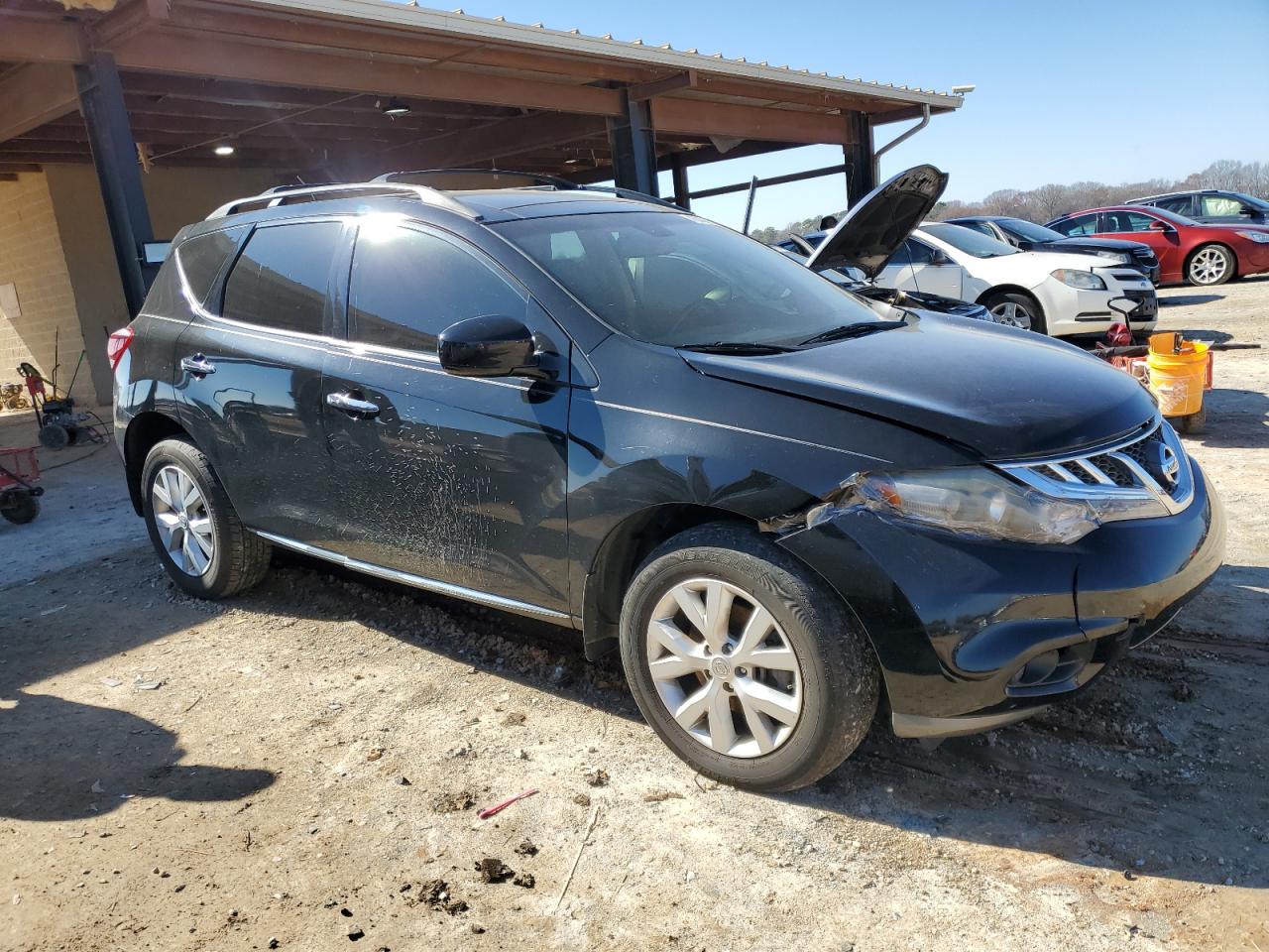 2014 Nissan Murano VIN JN8AZ1MU7EW420313 Copart auction photo, front end / side damage thumbnail 4