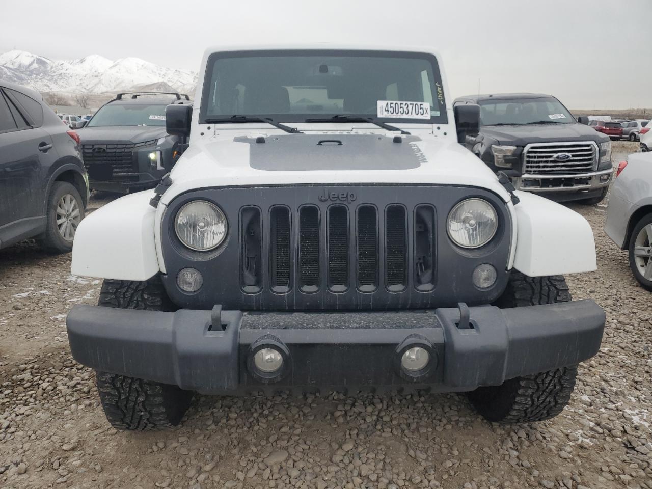 2014 Jeep Wrangler VIN 1C4BJWEG6EL283010 Copart auction photo, side / rear end damage thumbnail 5