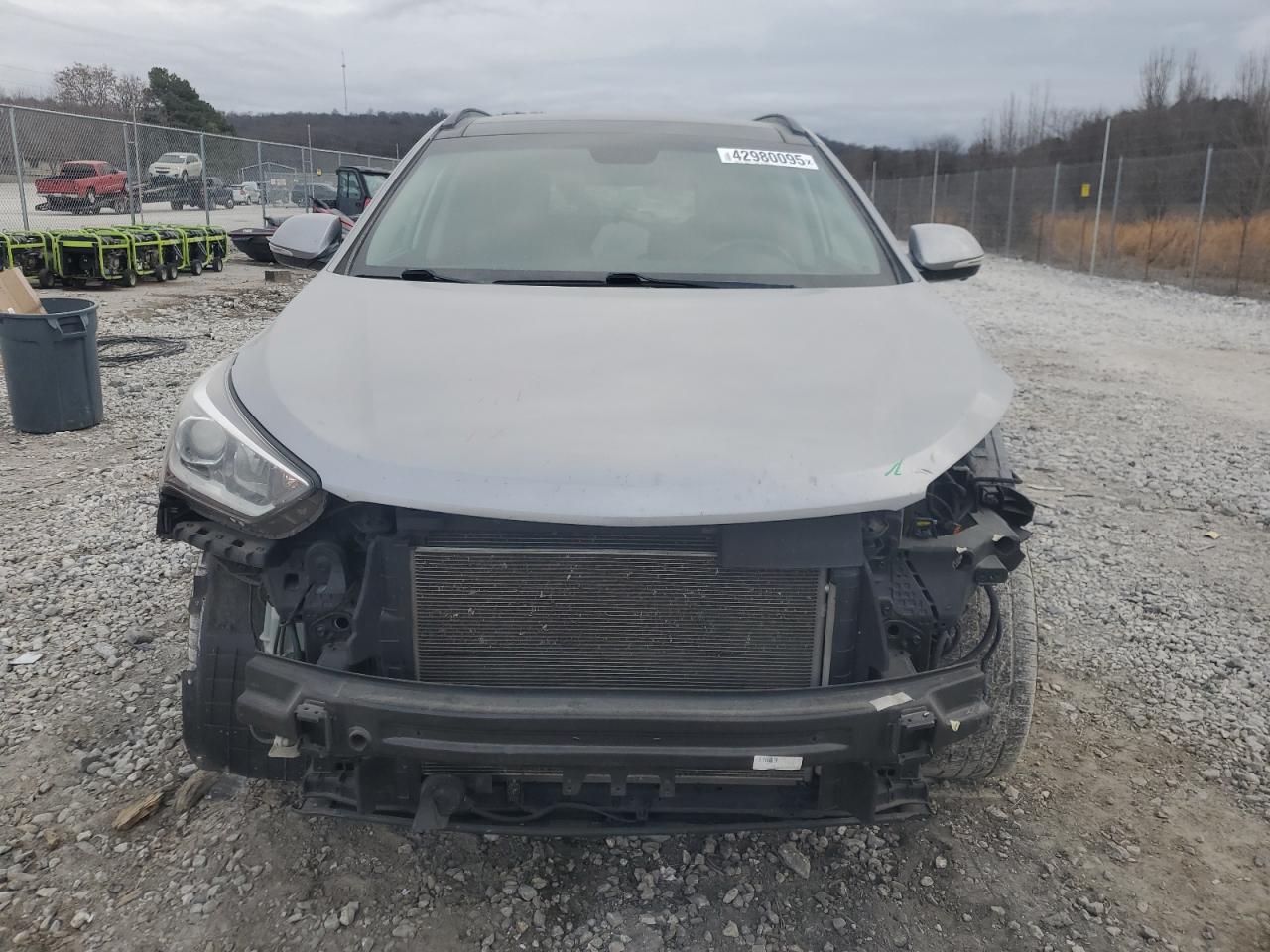 2018 Hyundai Santa Fe VIN KM8SR4HF0JU271306 Copart auction photo, front end / side damage thumbnail 5