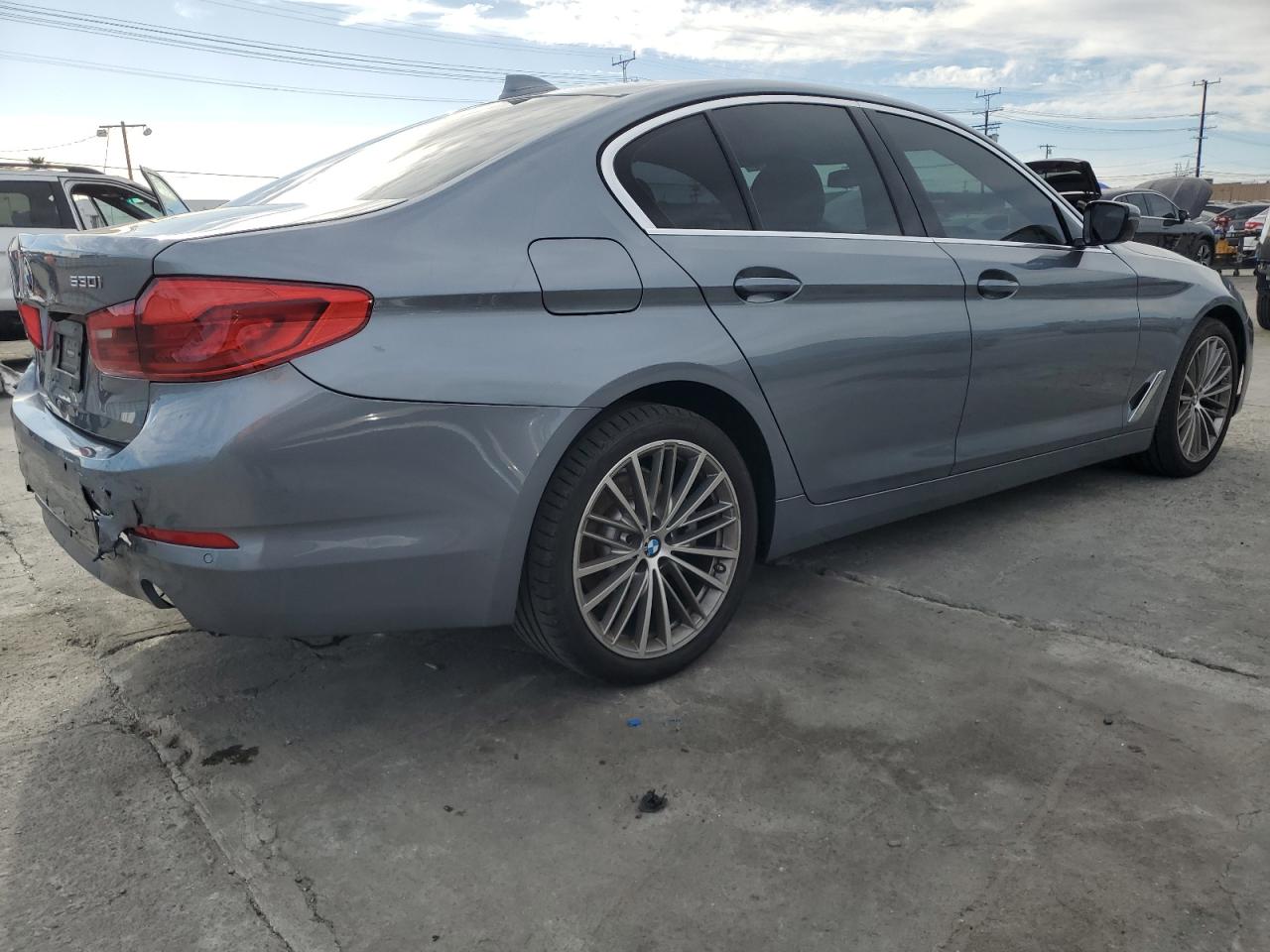 2020 BMW 5er VIN WBAJR3C07LCD74759 Copart auction photo, rear end damage thumbnail 3