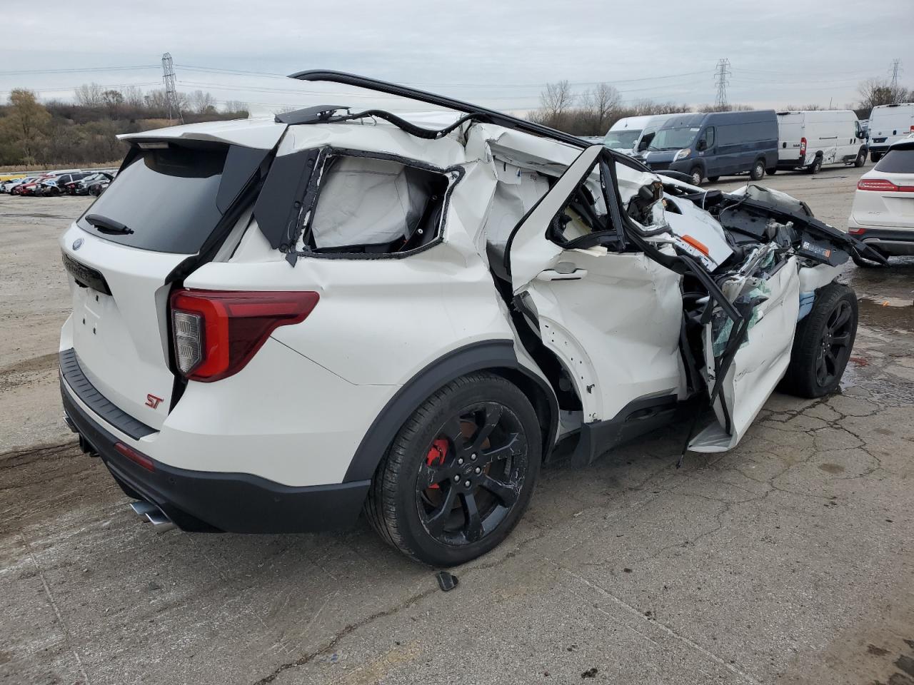 2020 Ford Explorer VIN 1FM5K8GC4LGC24099 Copart auction photo, all over damage thumbnail 3
