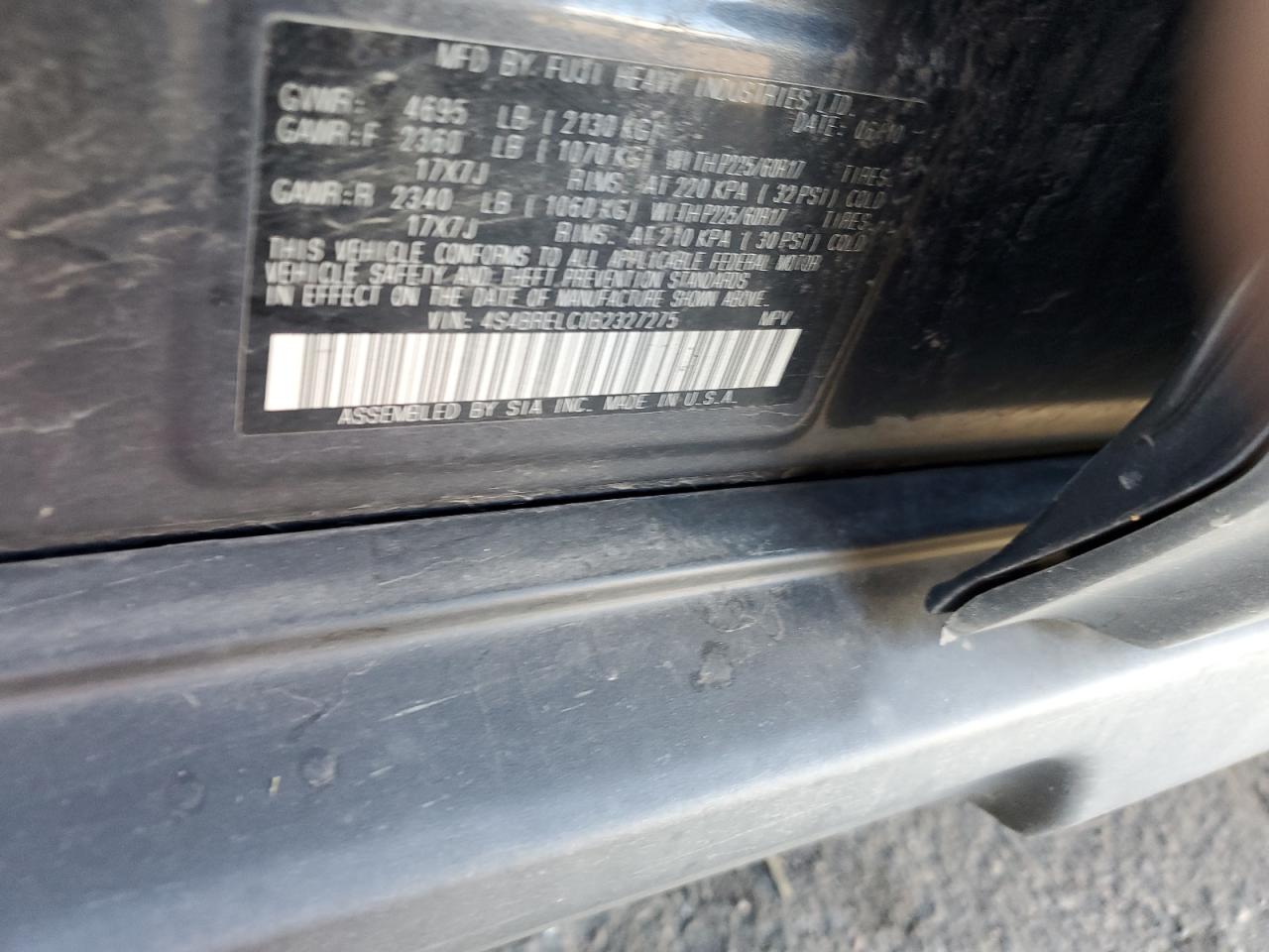 2011 Subaru Outback VIN 4S4BRELC0B2327275 Copart auction photo, front end damage thumbnail 12