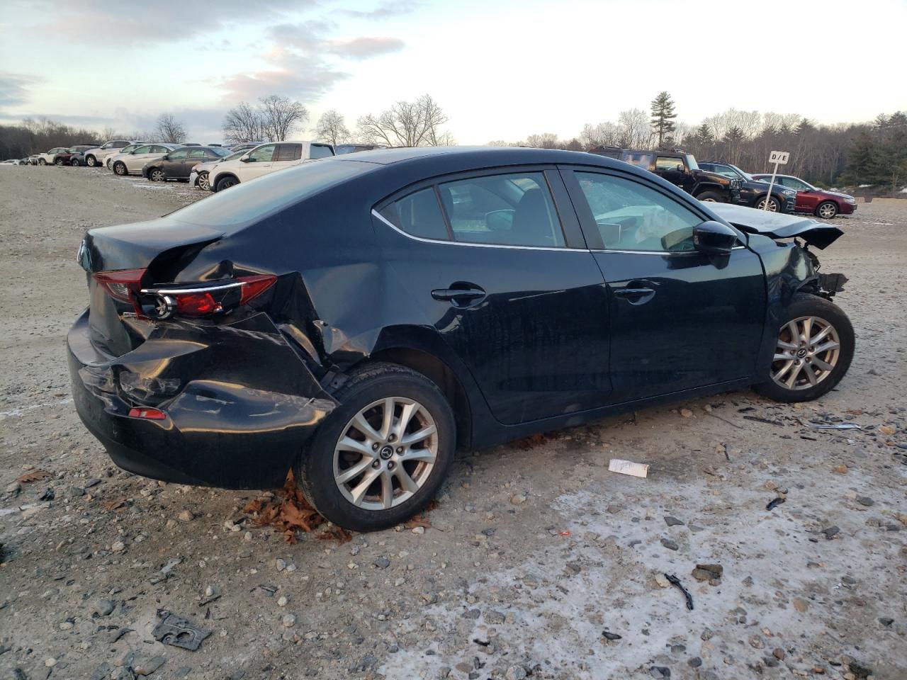 2016 Mazda 3 VIN 3MZBM1U73GM255885 Copart auction photo, front end / rear end damage thumbnail 3