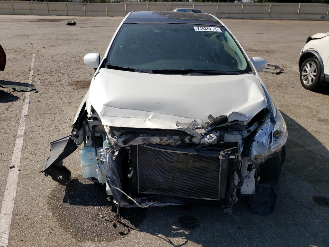 2012 Toyota Prius VIN JTDKN3DU9C1537599 Copart auction photo, front end damage thumbnail 5