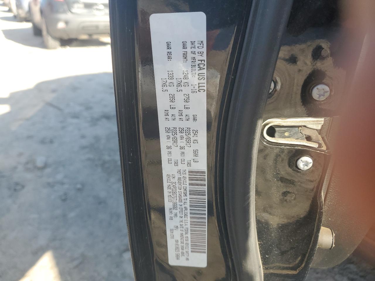 2016 Dodge Journey VIN 3C4PDDBG7GT196682 Copart auction photo, minor dent/scratches damage thumbnail 13