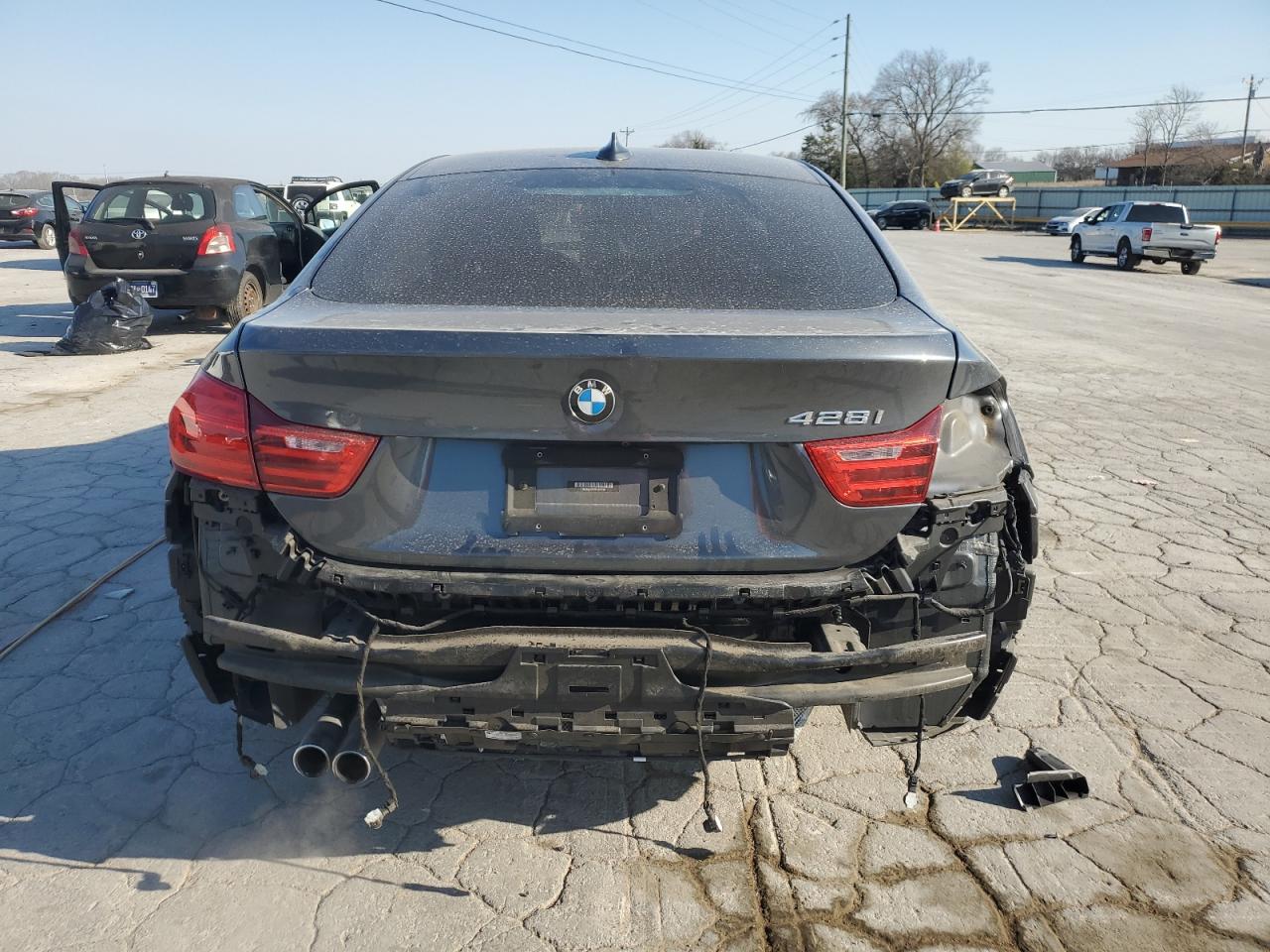 2015 BMW 4er VIN WBA4A9C52FD416219 Copart auction photo, rear end damage thumbnail 6
