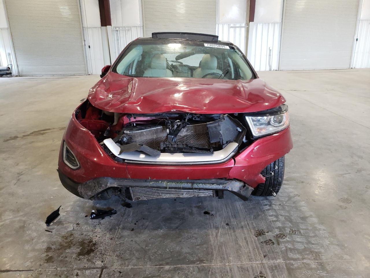 2016 Ford Edge VIN 2FMPK4K9XGBC07110 Copart auction photo, rollover / front end damage thumbnail 5