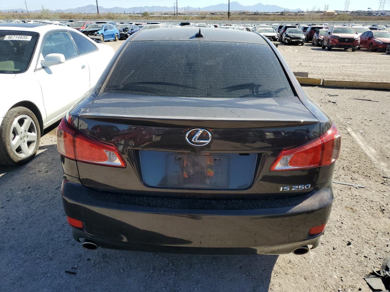 2012 Lexus IS VIN JTHBF5C2XC5165223 Copart auction photo, front end / frame damage damage thumbnail 6
