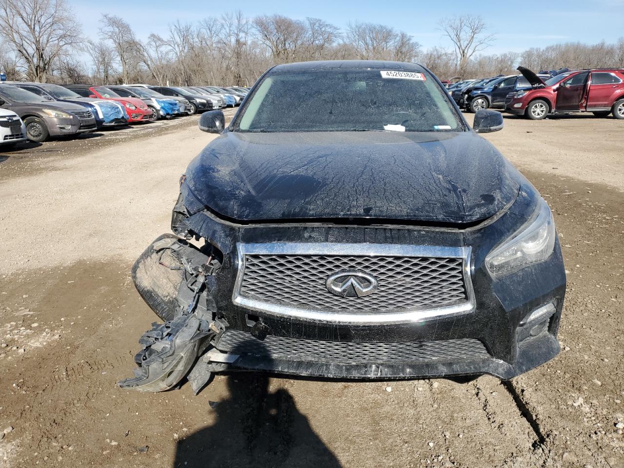 2015 Infiniti Q50 VIN JN1BV7AR3FM412465 Copart auction photo, all over / undercarriage damage thumbnail 5