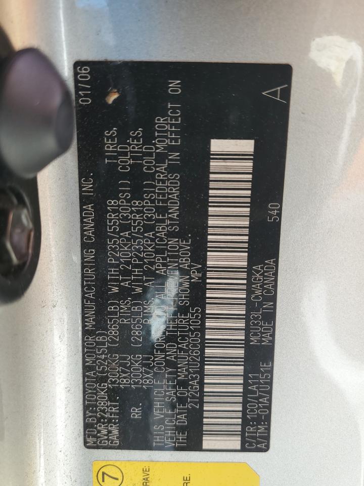 2006 Lexus RX VIN 2T2GA31U26C051055 Copart auction photo, minor dent/scratches damage thumbnail 13