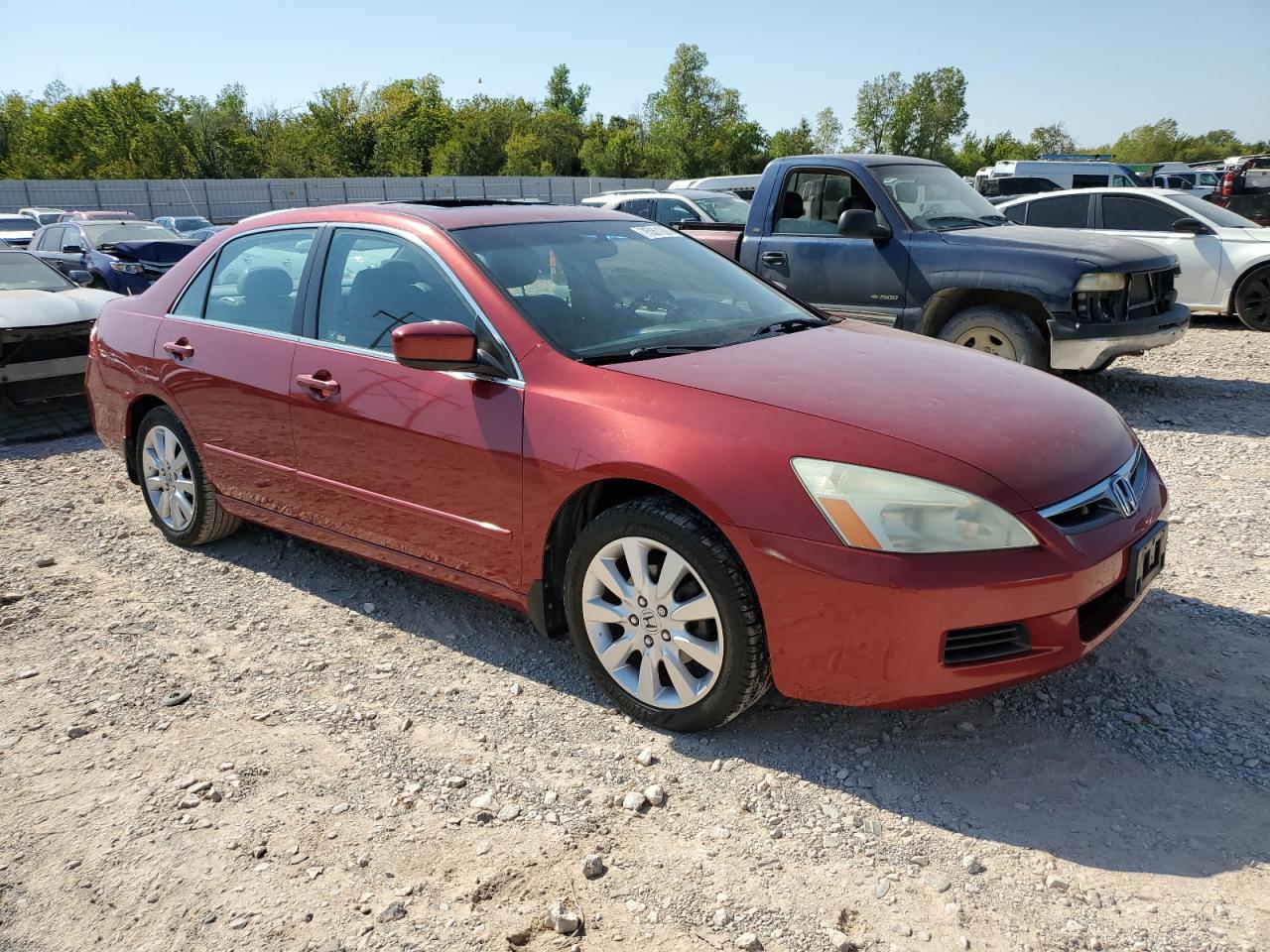 2007 Honda Accord VIN 1HGCM66817A042359 Copart auction photo, hail / minor dent/scratches damage thumbnail 4