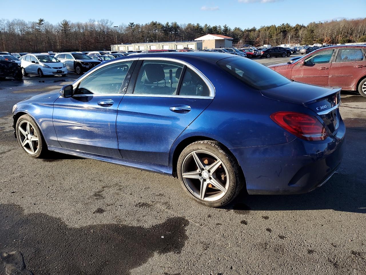 2017 Mercedes-Benz C-klasse VIN 55SWF4KB5HU198794 Copart auction photo, side / front end damage thumbnail 2