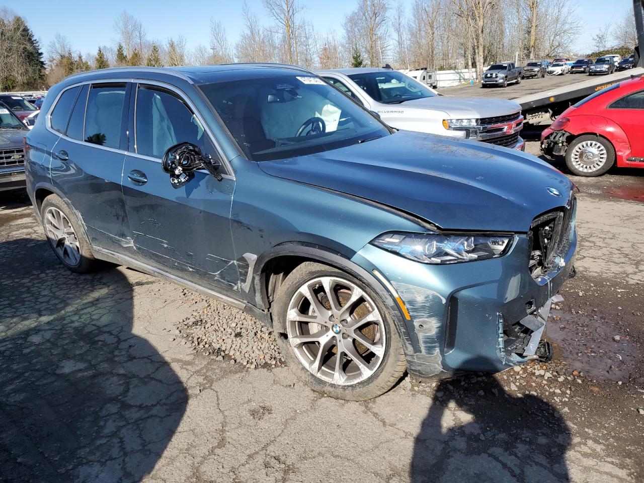 2024 BMW X5 VIN 5UX23EU04R9V47951 Copart auction photo, side / front end damage thumbnail 4