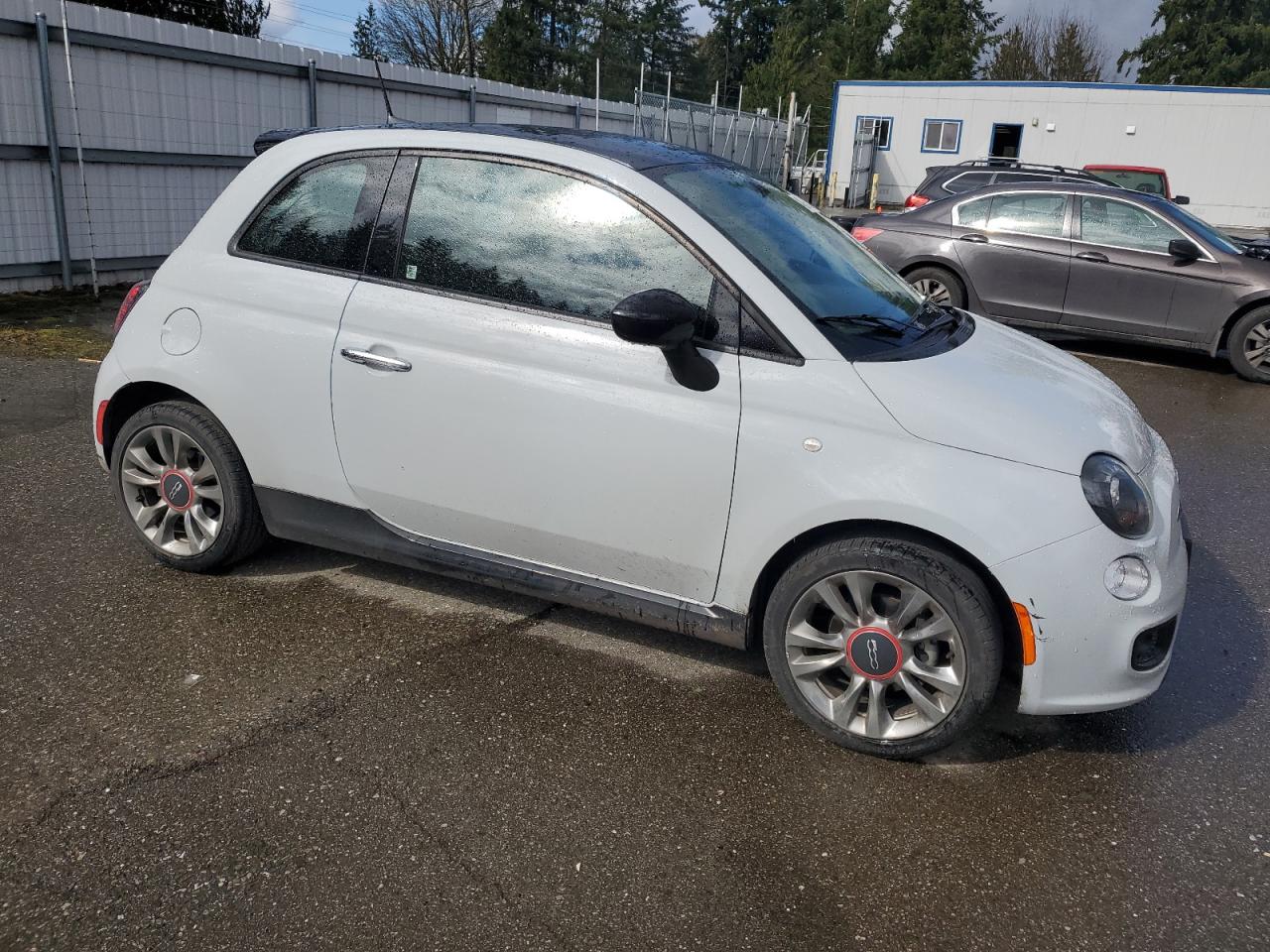 2017 Fiat 500 VIN 3C3CFFKR5HT588362 Copart auction photo, rear end / front end damage thumbnail 4