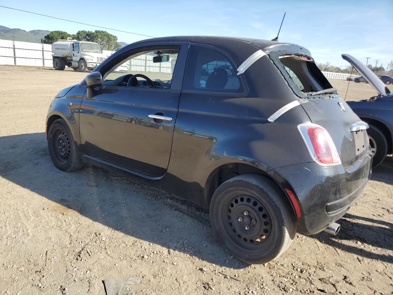 2013 Fiat 500 VIN 3C3CFFAR1DT533029 Copart auction photo, front end / rear end damage thumbnail 2