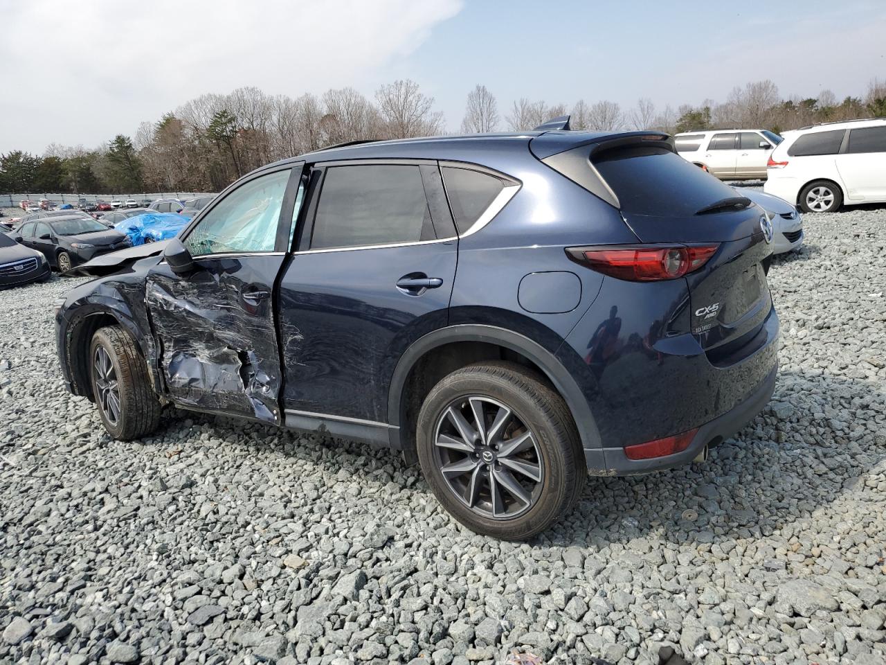2018 Mazda CX-5 VIN JM3KFBDM3J0301080 Copart auction photo, front end / side damage thumbnail 2