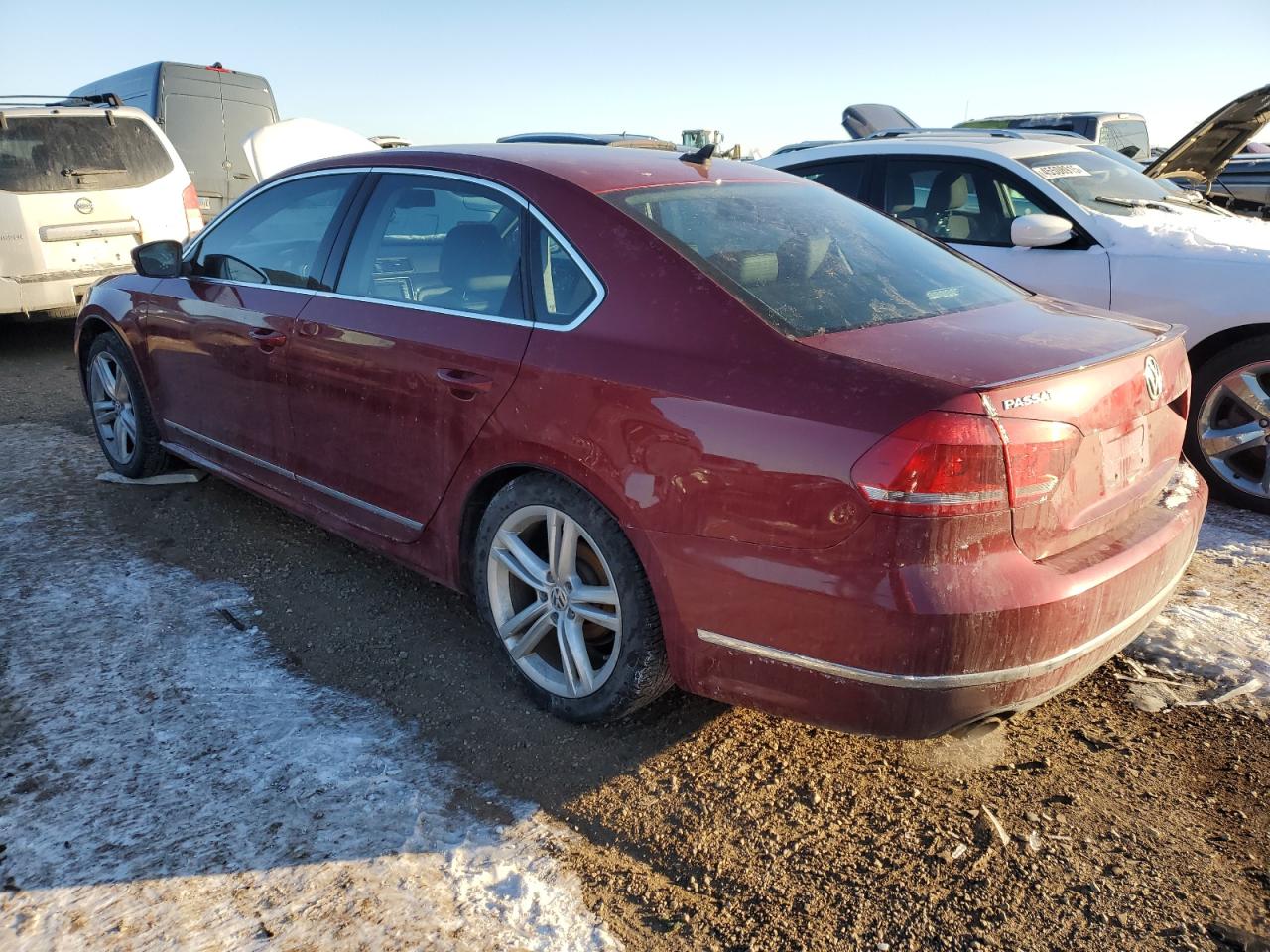 2015 Volkswagen Passat VIN 1VWCS7A32FC017881 Copart auction photo, side / rear end damage thumbnail 2