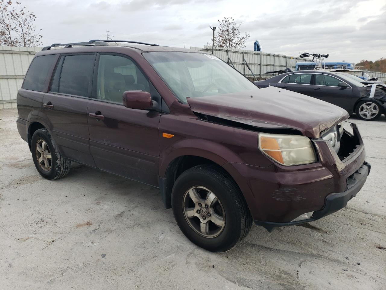 2007 Honda Pilot VIN 2HKYF18787H539438 Copart auction photo, front end damage thumbnail 4