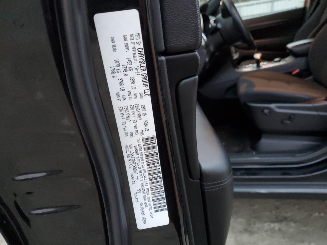 2015 Jeep Grand Cherokee VIN 1C4RJFAG2FC682017 Copart auction photo, all over damage thumbnail 15