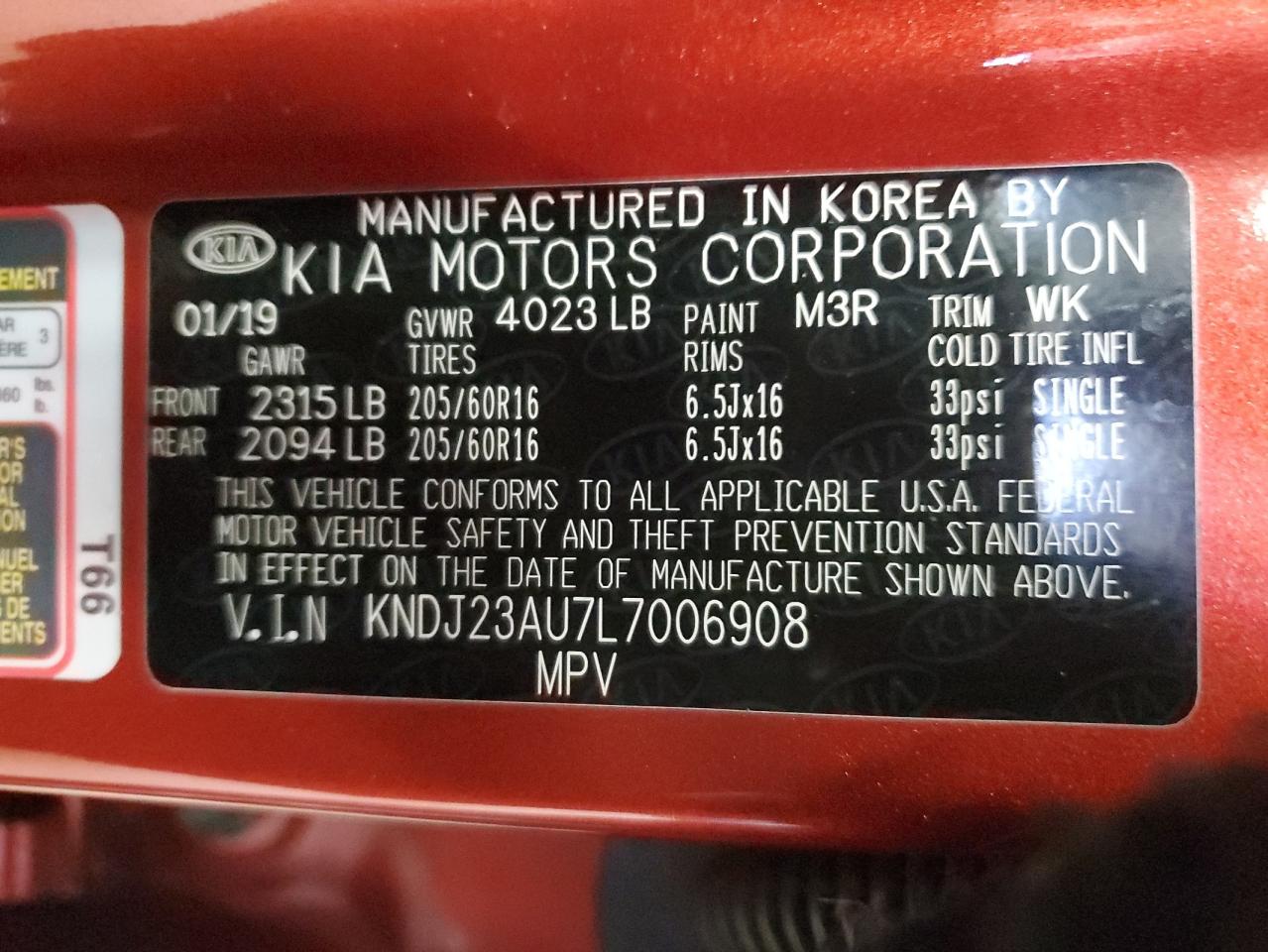 2020 KIA Soul VIN KNDJ23AU7L7006908 Copart auction photo, mechanical / minor dent/scratches damage thumbnail 13
