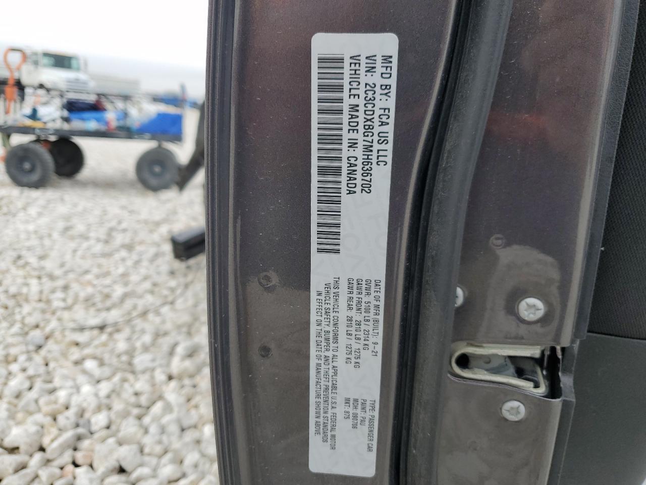 2021 Dodge Charger VIN 2C3CDXBG7MH636702 Copart auction photo, front end damage thumbnail 14