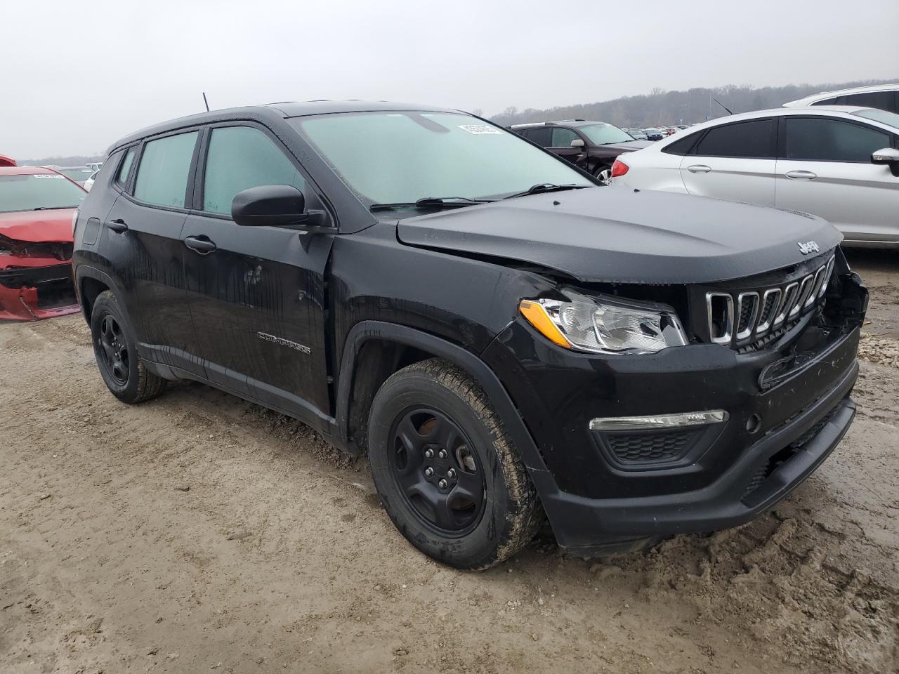 2020 Jeep Compass VIN 3C4NJCAB5LT224991 Copart auction photo, undercarriage / front end damage thumbnail 4