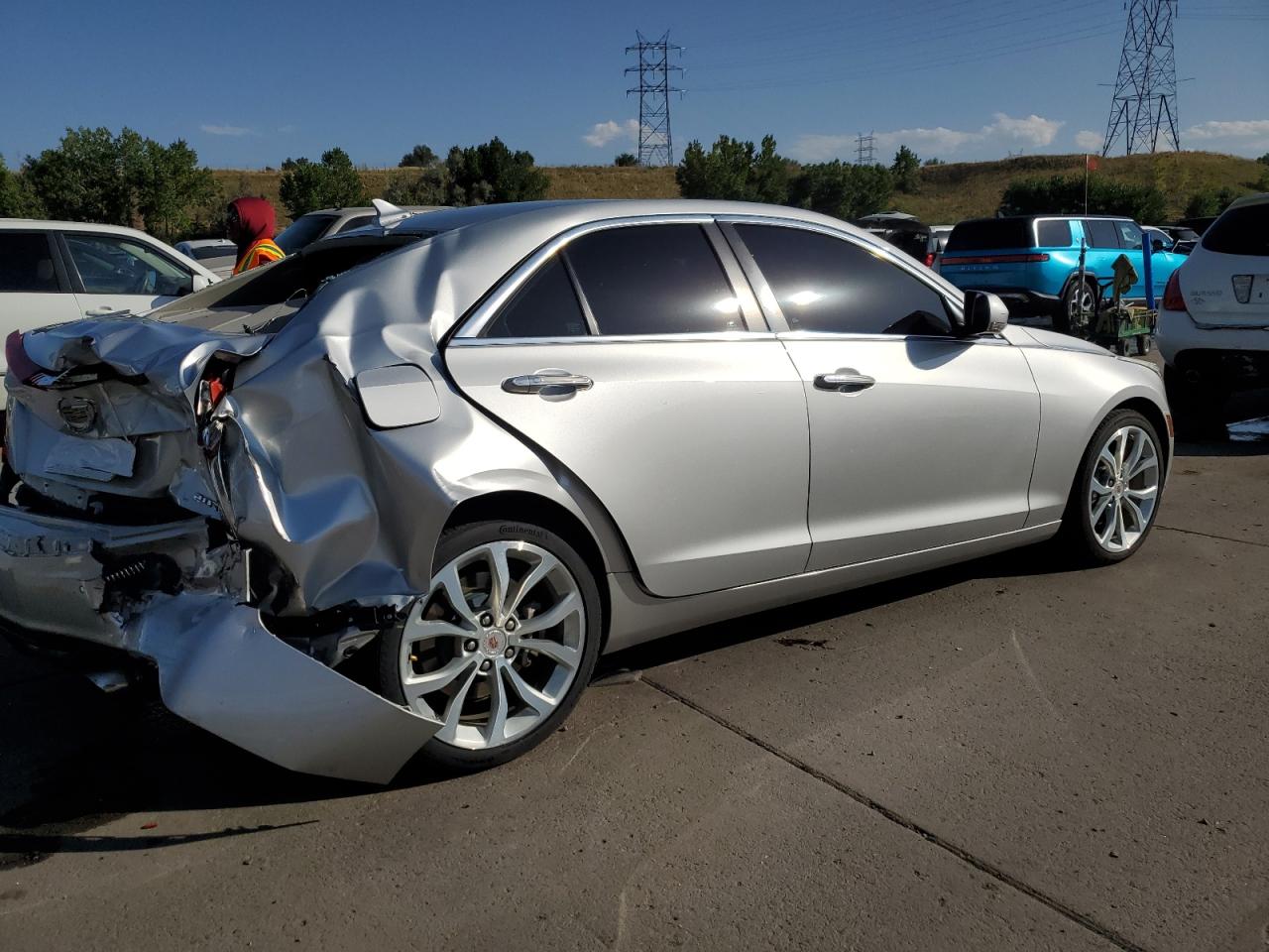 2014 Cadillac ATS VIN 1G6AJ5SX0E0110047 Copart auction photo, rear end damage thumbnail 3