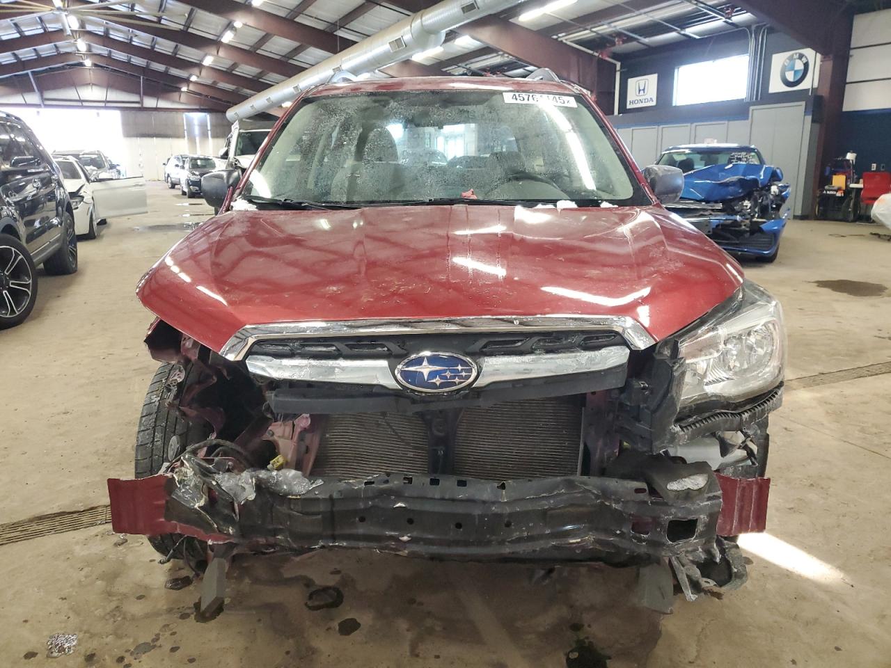 2017 Subaru Forester VIN JF2SJABC2HH485663 Copart auction photo, front end / side damage thumbnail 5