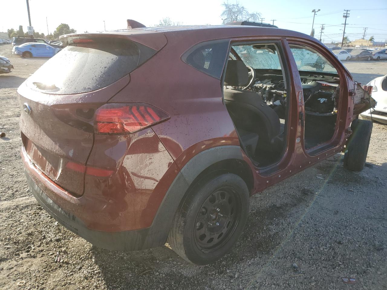 2019 Hyundai Tucson VIN KM8J23A41KU884006 Copart auction photo, stripped damage thumbnail 3