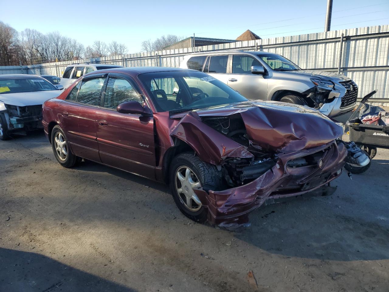 2001 Buick Regal VIN 2G4WB55K611115473 Copart auction photo, front end / side damage thumbnail 4