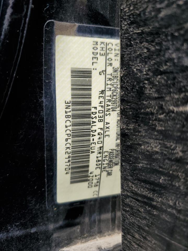 2012 Nissan Versa VIN 3N1BC1CP6CK299704 Copart auction photo, rear end damage thumbnail 14