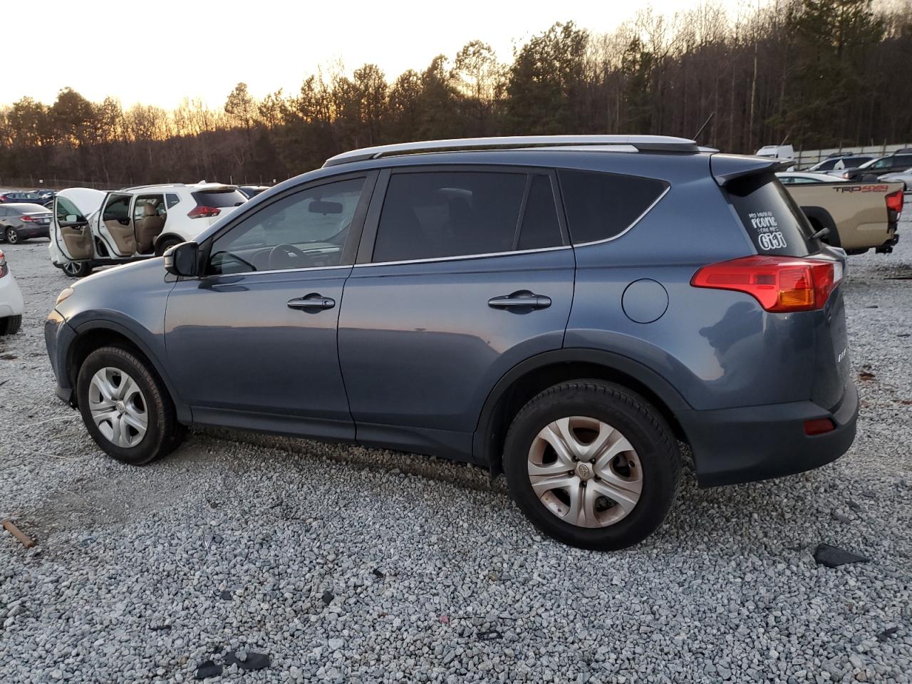2014 Toyota RAV 4 VIN JTMZFREV7ED037397 Copart auction photo, side / front end damage thumbnail 2