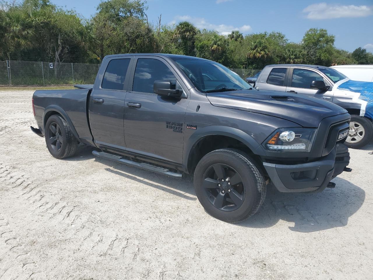 2019 RAM 1500 VIN 1C6RR6GTXKS724261 Copart auction photo, rear end / hail damage thumbnail 4