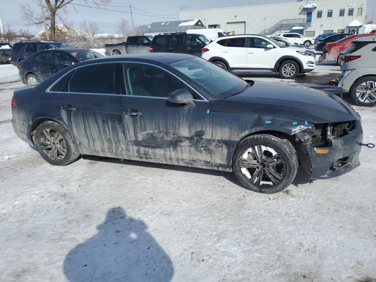 2017 Audi A4 VIN WAUANAF4XHN004994 Copart auction photo, front end / side damage thumbnail 4