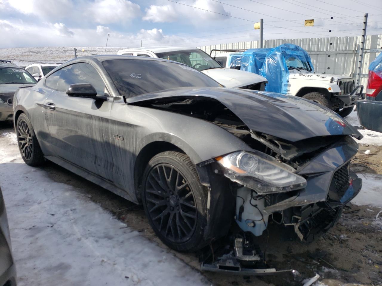2020 Ford Mustang VIN 1FA6P8CF3L5182195 Copart auction photo, front end / undercarriage damage thumbnail 4