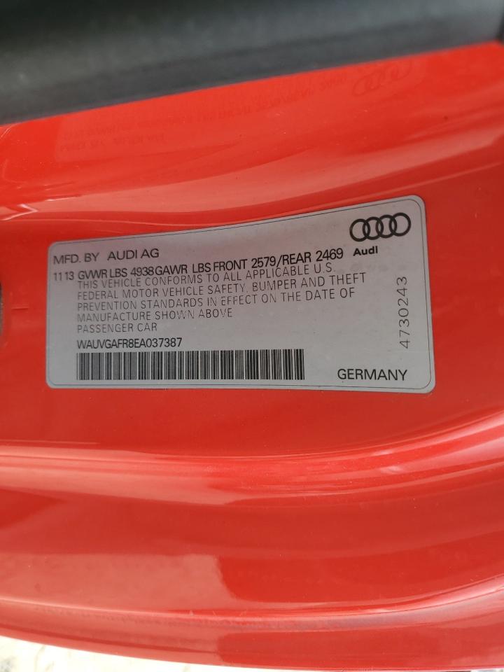 2014 Audi RS5 VIN WAUVGAFR8EA037387 Copart auction photo, front end / minor dent/scratches damage thumbnail 12