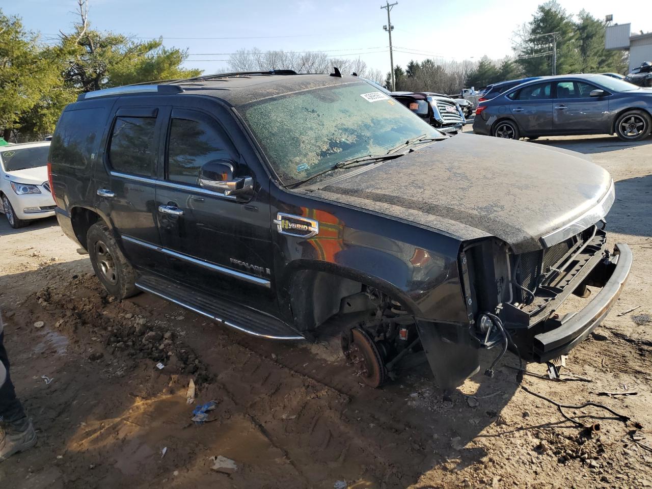 2009 Cadillac Escalade VIN 1GYFK43589R179670 Copart auction photo, front end / undercarriage damage thumbnail 4