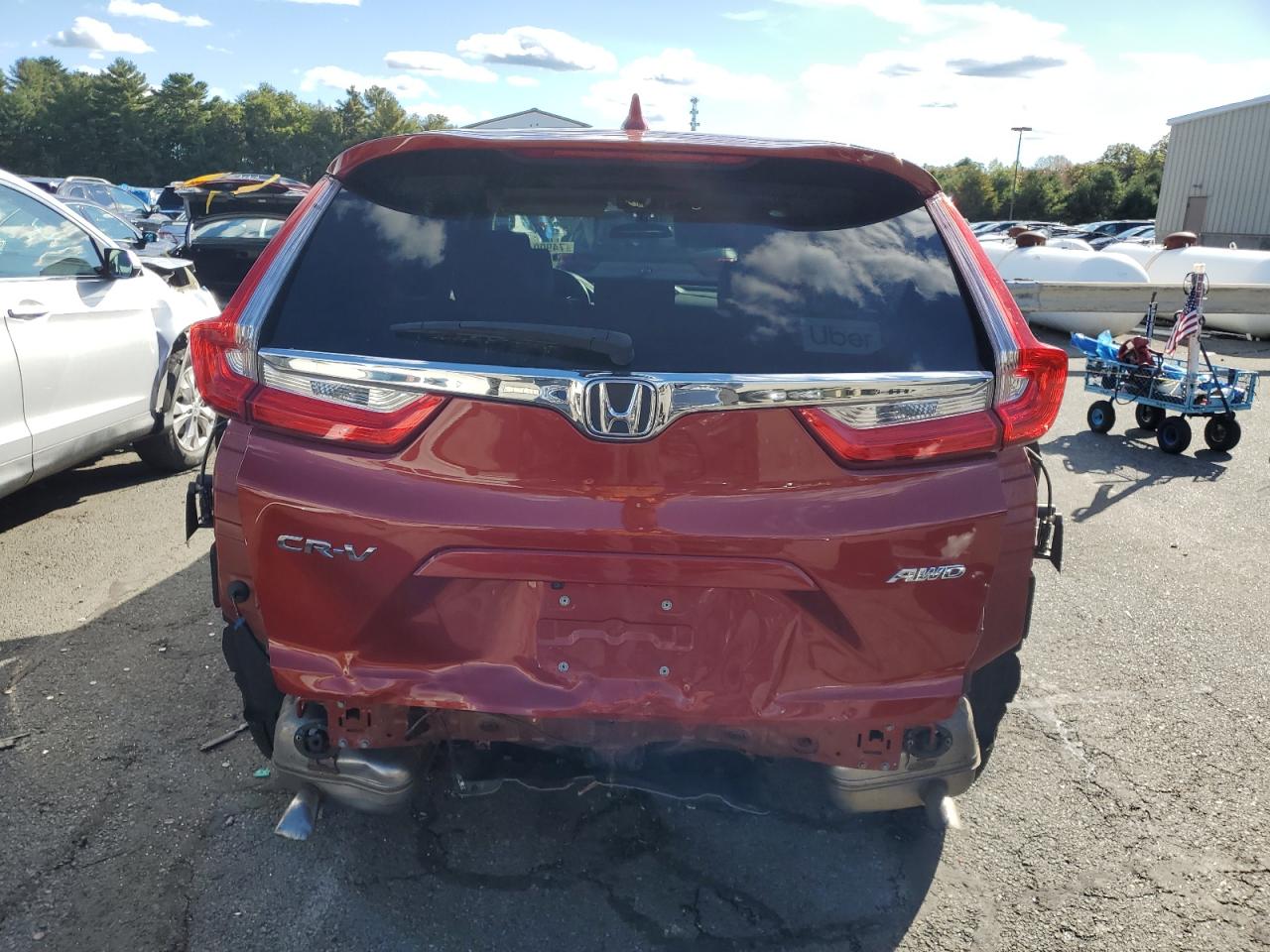 2018 Honda CR-V VIN 2HKRW2H8XJH661776 Copart auction photo, rear end damage thumbnail 6