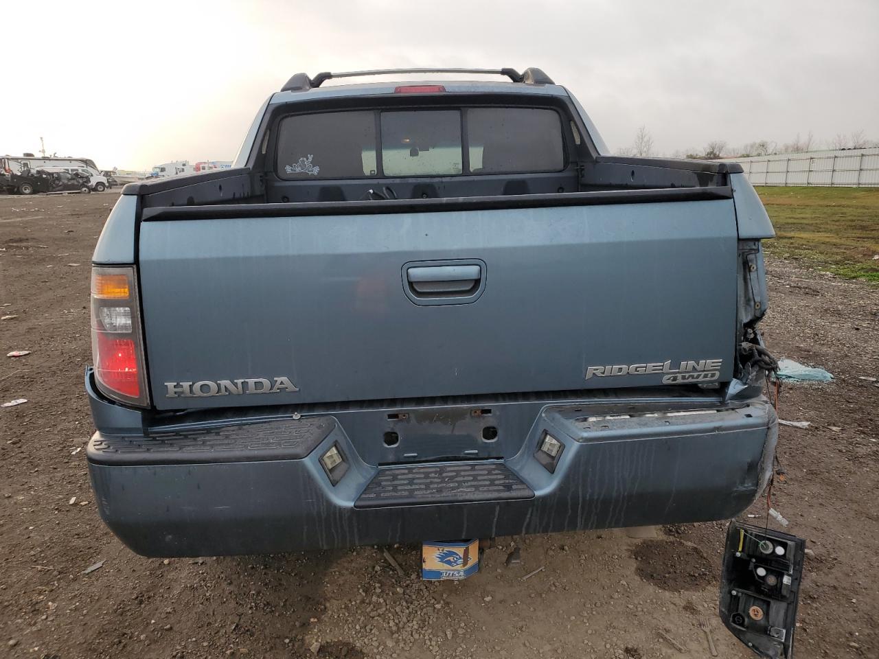 2006 Honda Ridgeline VIN 2HJYK16406H573624 Copart auction photo, front end / side damage thumbnail 6