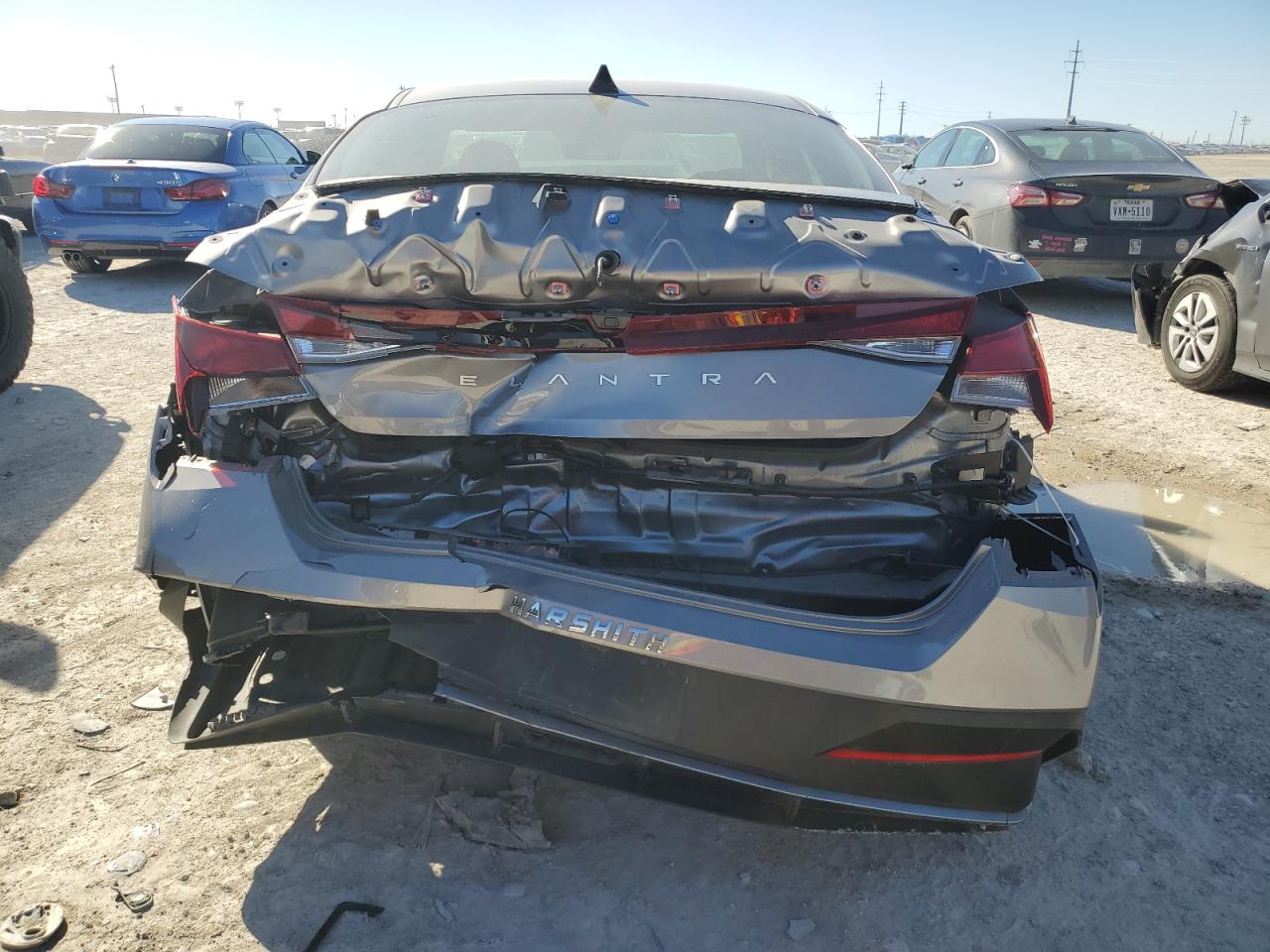 2024 Hyundai Elantra VIN KMHLM4DG6RU663963 Copart auction photo, rear end damage thumbnail 6
