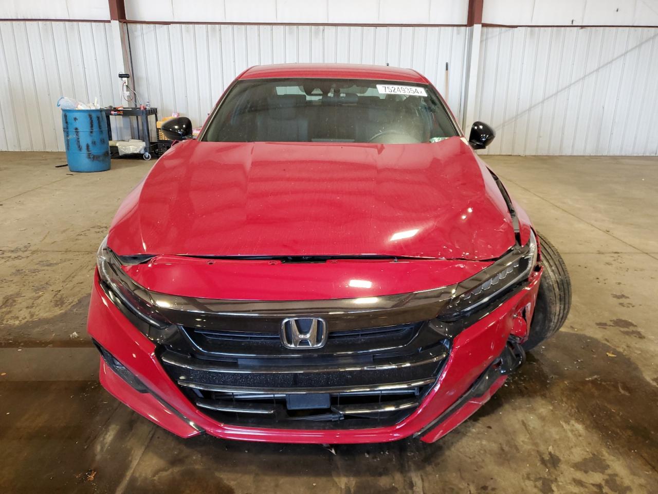 2021 Honda Accord VIN 1HGCV1F37MA119624 Copart auction photo, front end / rear end damage thumbnail 5