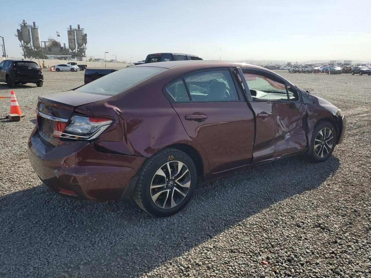 2014 Honda Civic VIN 19XFB2F82EE024408 Copart auction photo, all over damage thumbnail 3