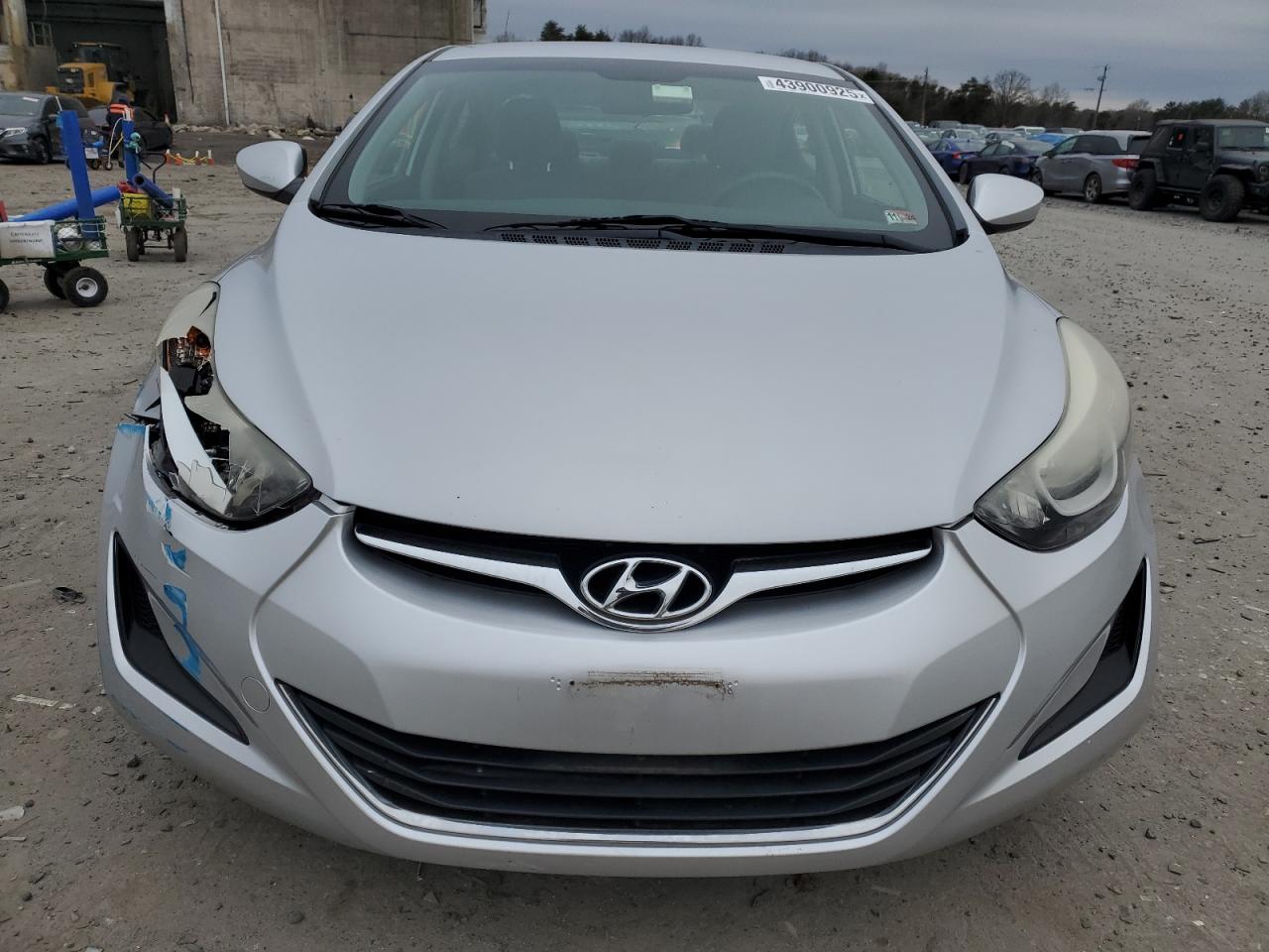 2014 Hyundai Elantra VIN KMHDH4AE0EU109212 Copart auction photo, front end / side damage thumbnail 5