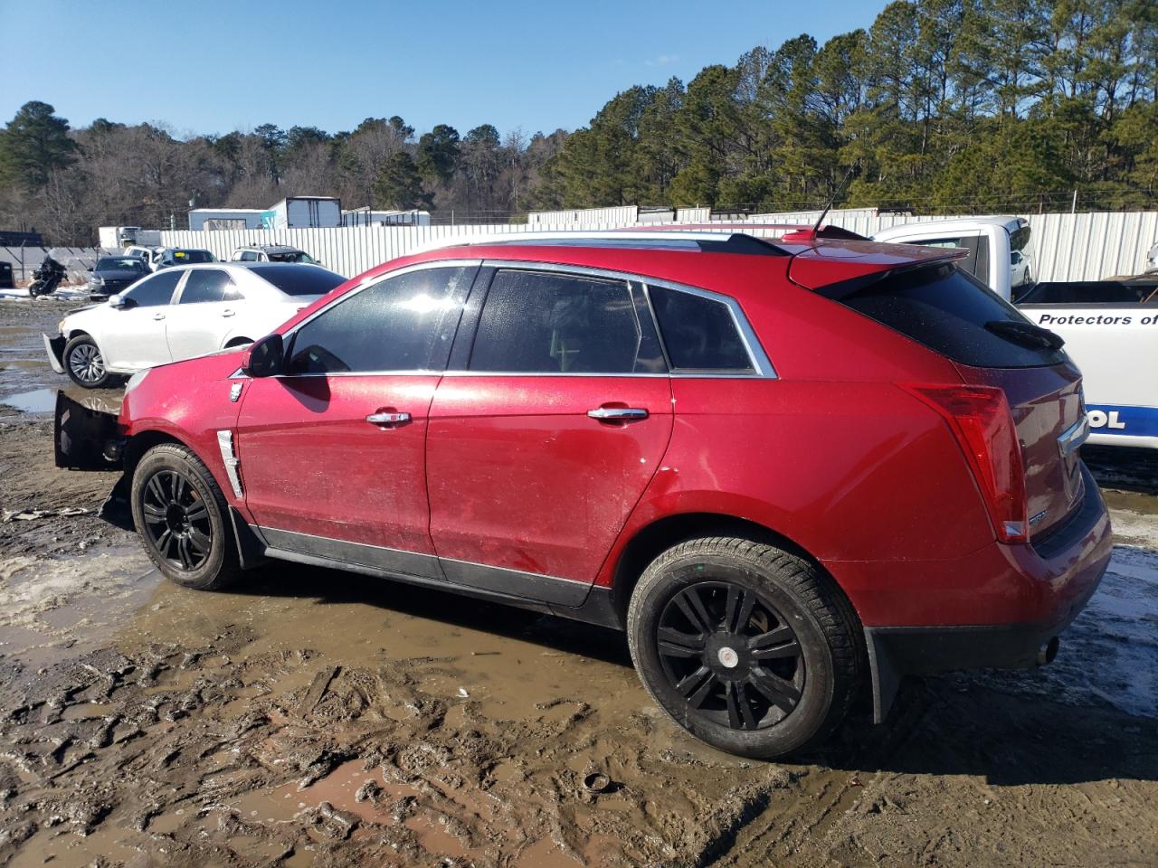 2011 Cadillac SRX VIN 3GYFNAEY2BS525695 Copart auction photo, front end / side damage thumbnail 2