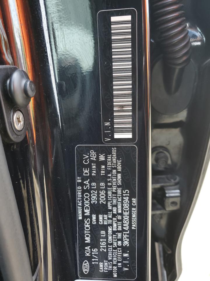 2017 KIA Forte VIN 3KPFL4A8XHE089415 Copart auction photo, rear end damage thumbnail 13