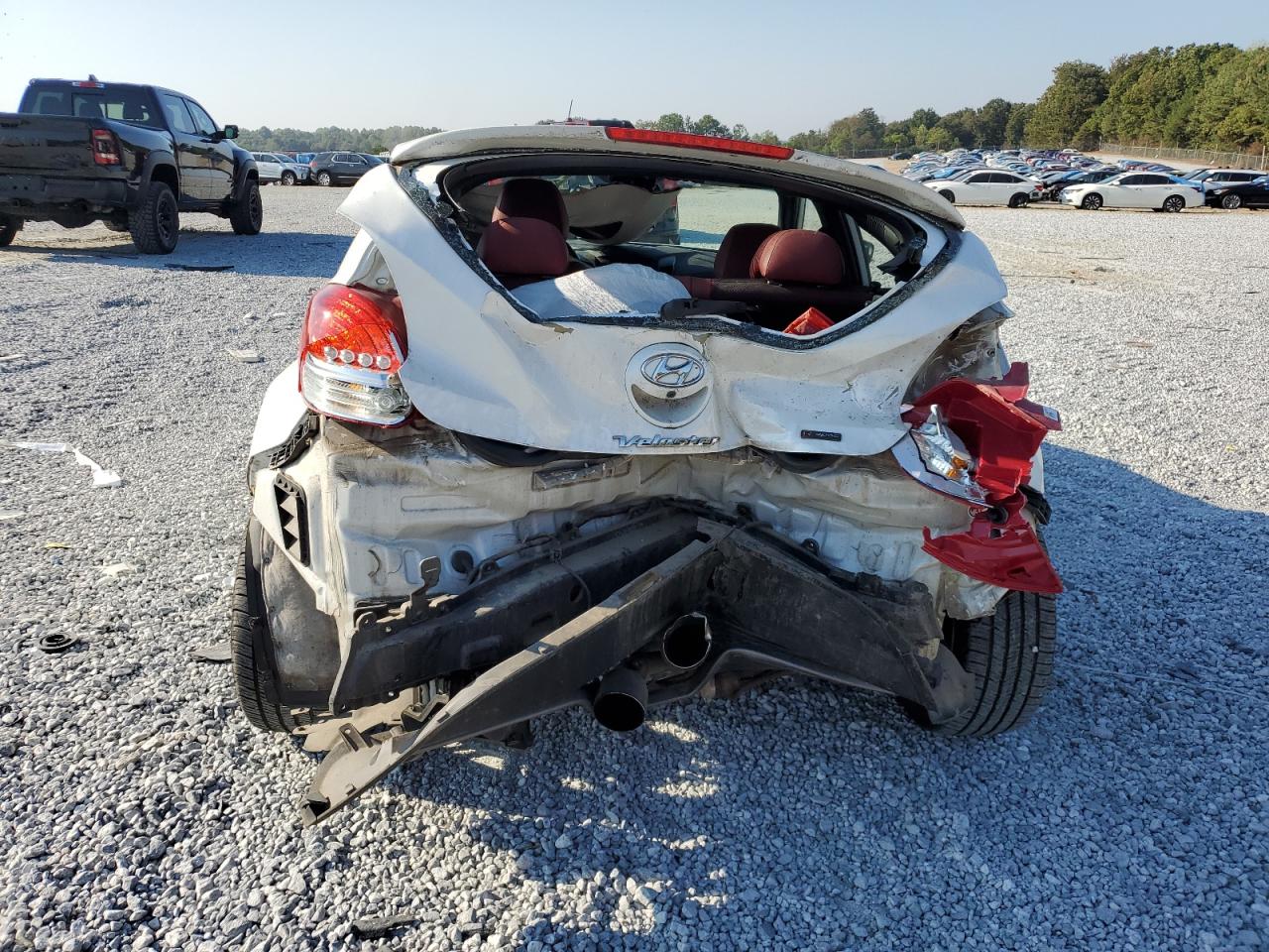 2016 Hyundai Veloster VIN KMHTC6AE9GU293753 Copart auction photo, rear end / front end damage thumbnail 6